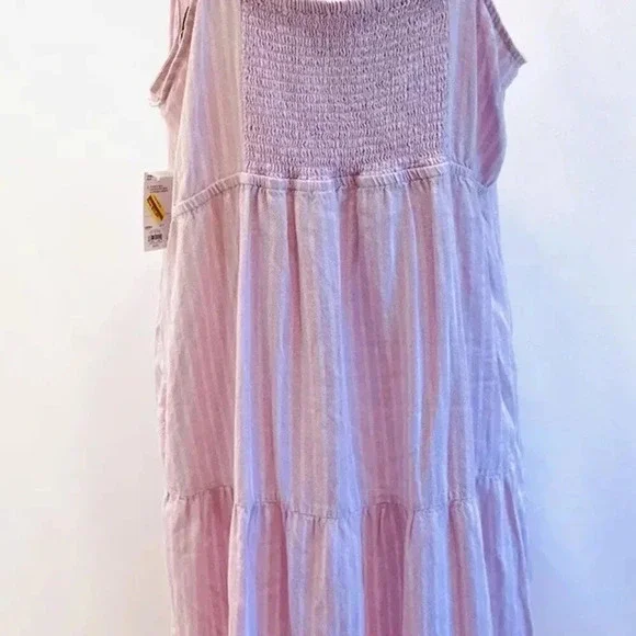 NWT SONOMA Women Sleeveless Pullover Purple Elastic Waist V-Neck Long Dress 2X - Picture 4 of 12